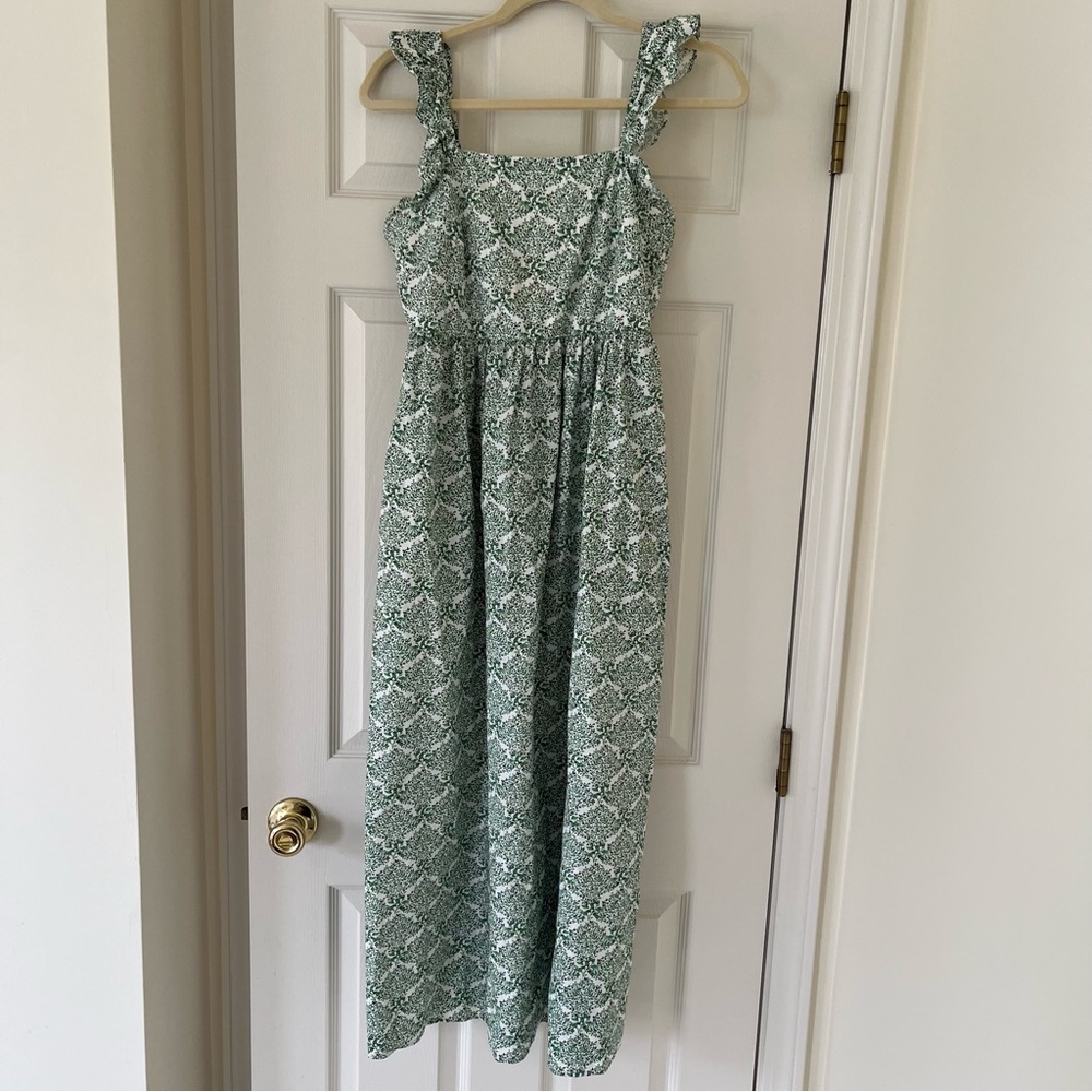 Gal Meets Glam Sloane Maxi Dress, Size 0, Green Floral, Cottagecore Spring - Picture 2 of 9